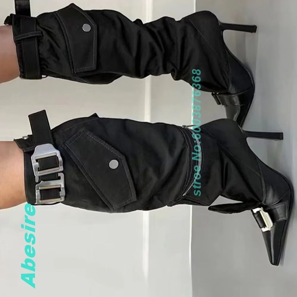 Street Fashion Canada - Botas Femininas de Cano Alto com