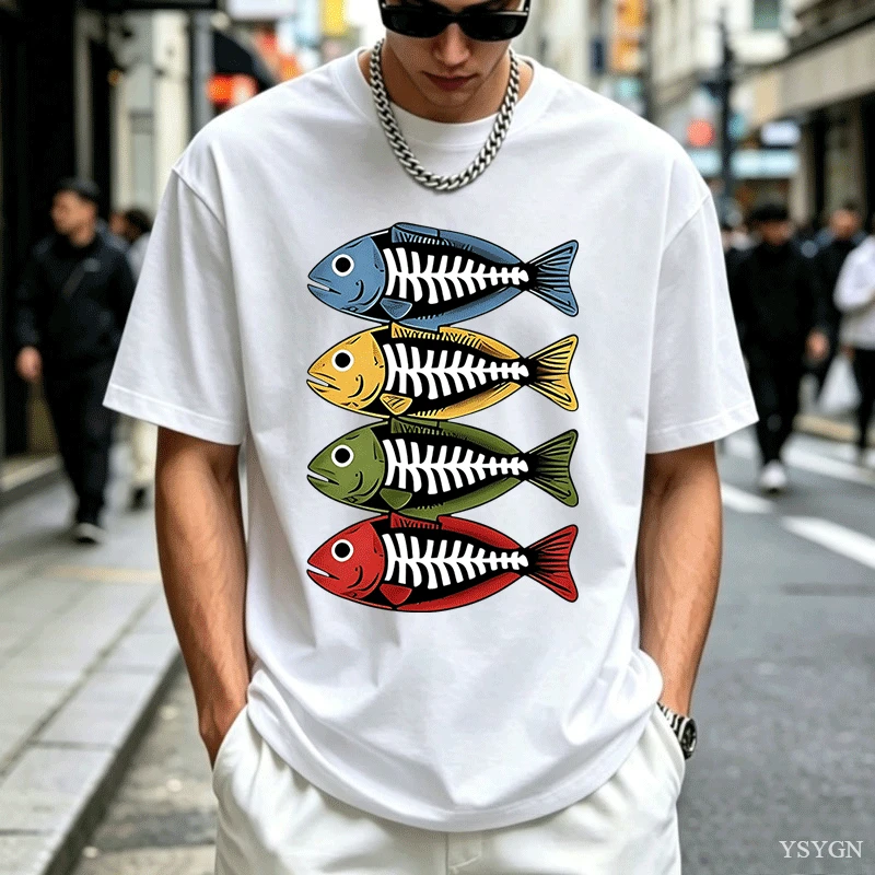 Camiseta masculina de algodão, - Street Fashion For Short Guys avaliação e preço